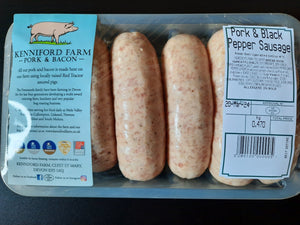 Pork & Black Pepper Sausages - Pack of 6